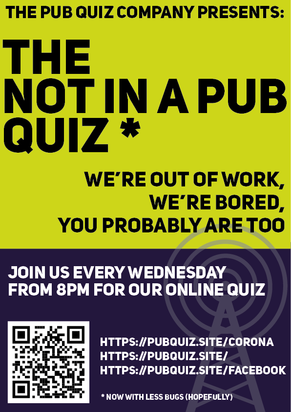 The Pub Quiz Company: Not in a pub quiz